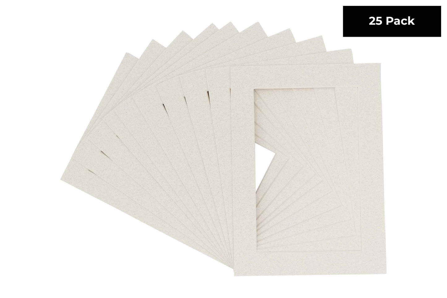 Pack of 25 Oyster Shell White Precut Acid-Free Matboards