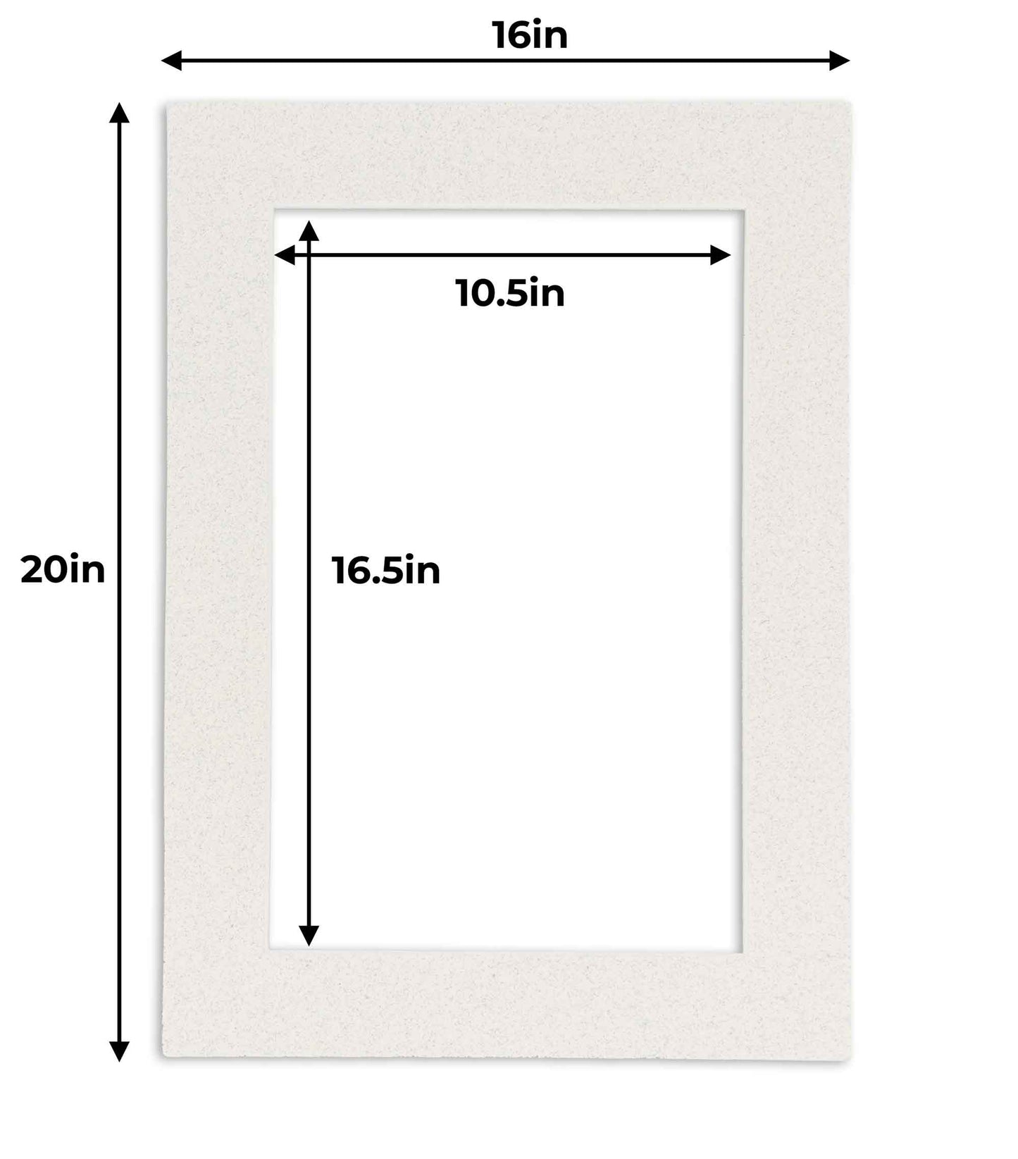 Pack of 10 Oyster Shell White Precut Acid-Free Matboard Set with Clear Bags & Backings
