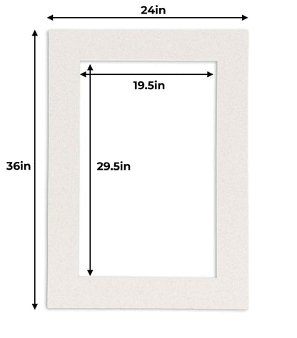 Oyster Shell White Precut Acid-Free Matboard Set with Clear Bag & Backing