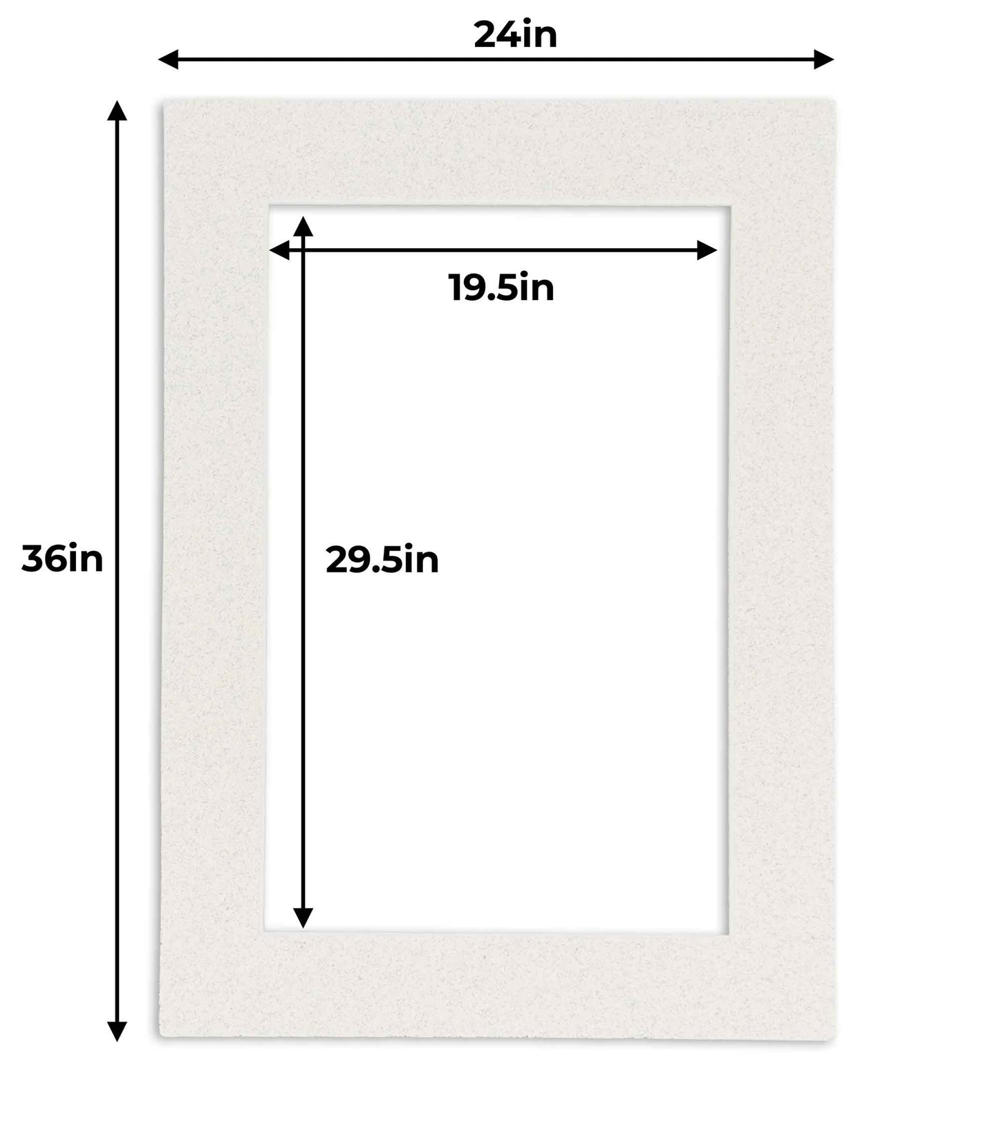 Pack of 25 Oyster Shell White Precut Acid-Free Matboard Set with Clear Bags & Backings