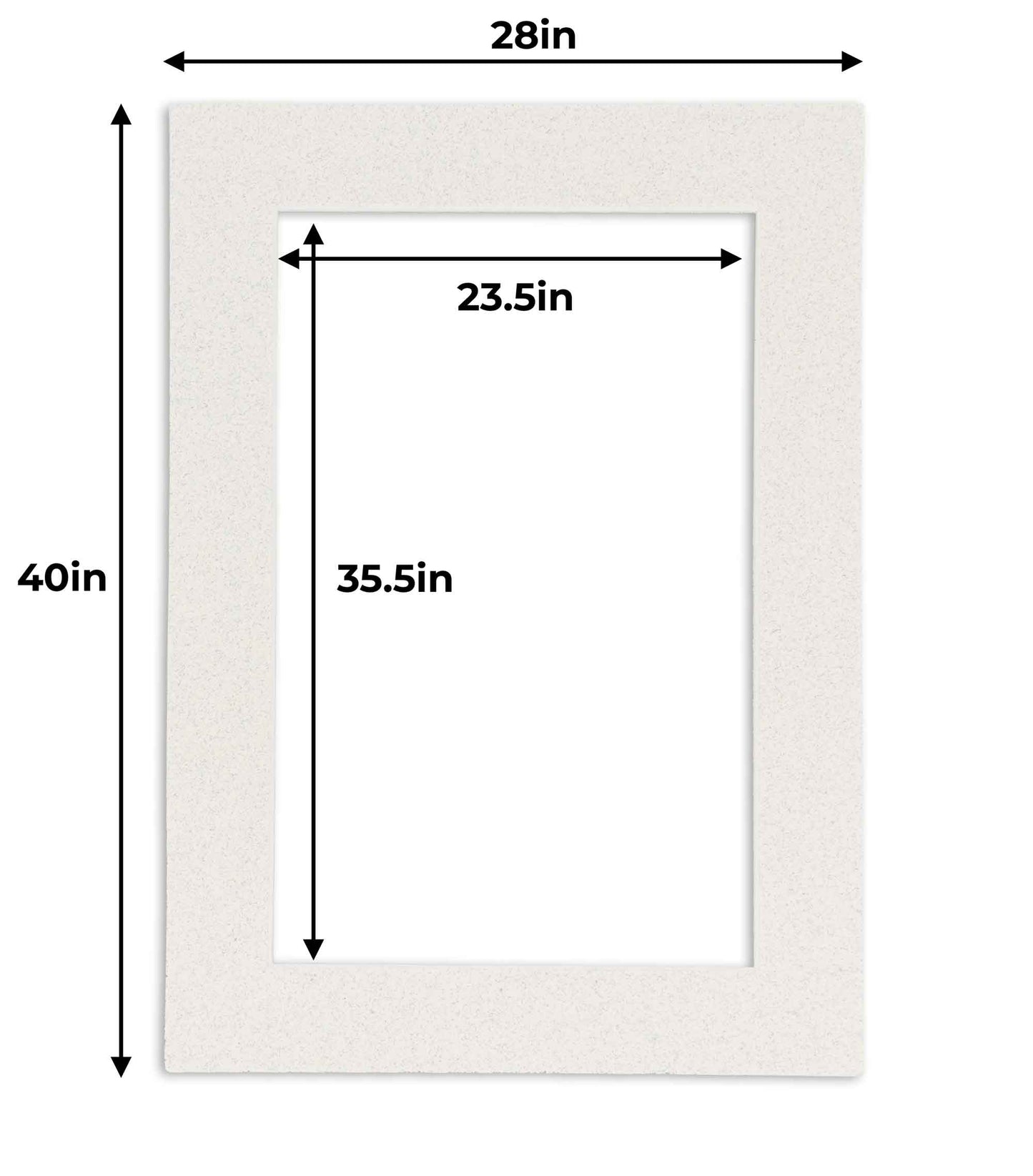 Pack of 10 Oyster Shell White Precut Acid-Free Matboard Set with Clear Bags & Backings