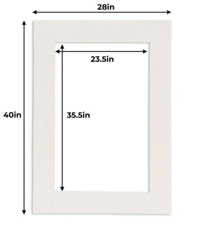Pack of 10 Oyster Shell White Precut Acid-Free Matboard Set with Clear Bags & Backings
