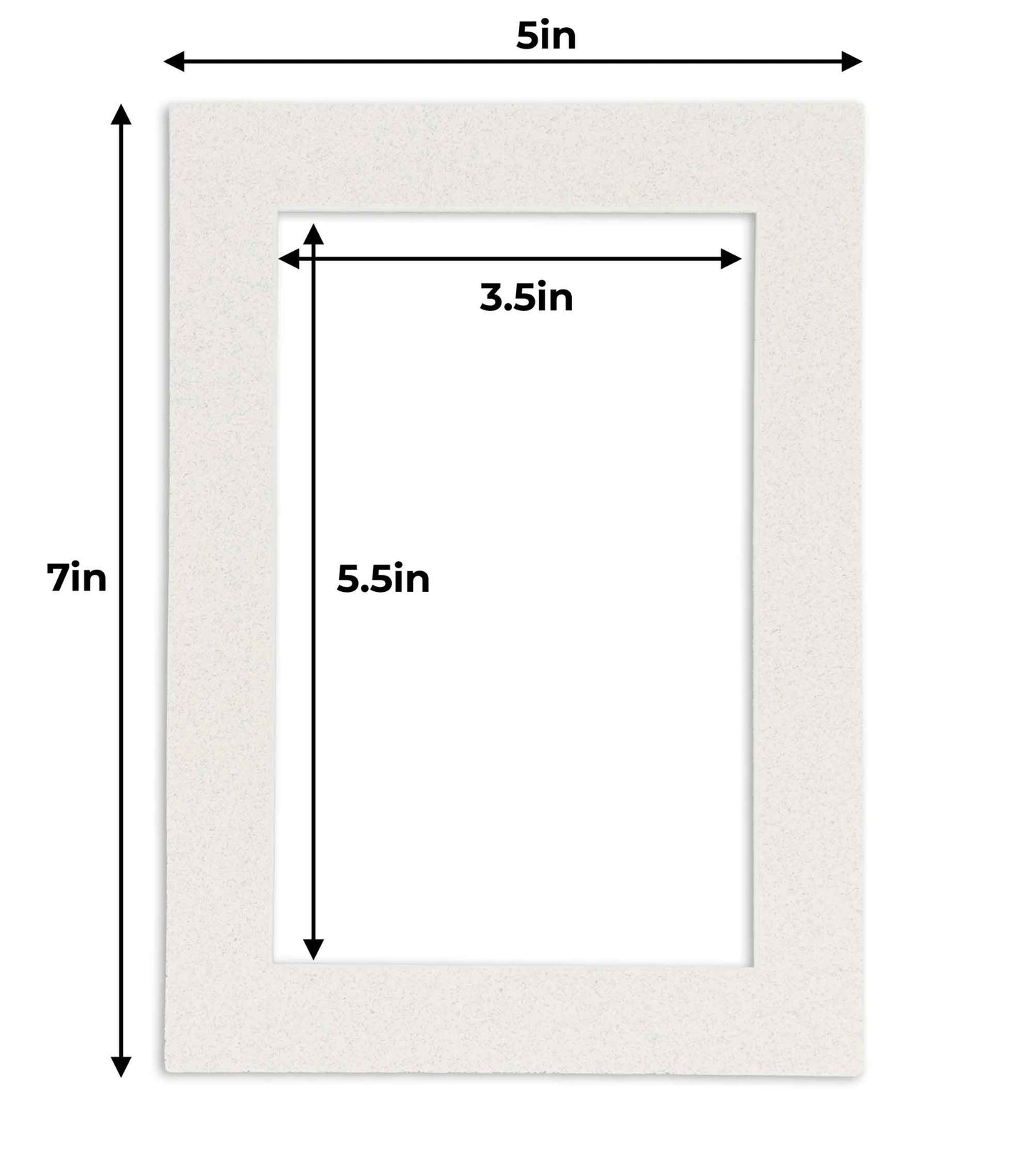 Pack of 10 Oyster Shell White Precut Acid-Free Matboard Set with Clear Bags & Backings