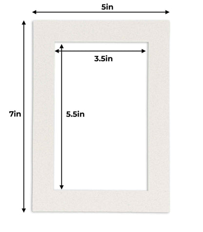 Pack of 10 Oyster Shell White Precut Acid-Free Matboard Set with Clear Bags & Backings