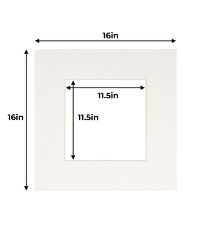 Pack of 10 Oyster Shell White Precut Acid-Free Matboards