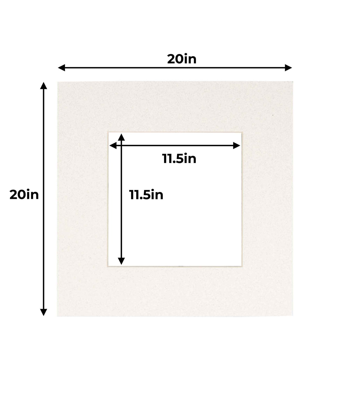Pack of 10 Oyster Shell White Precut Acid-Free Matboards