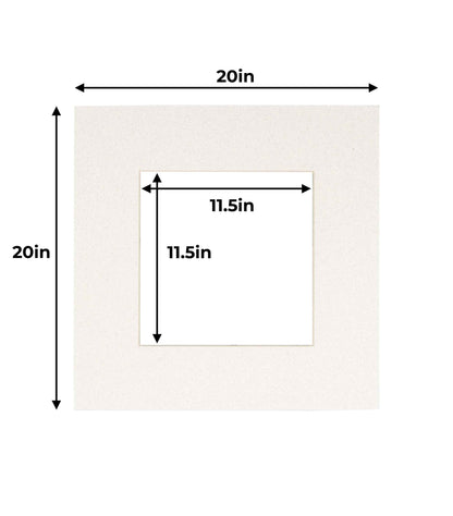 Pack of 10 Oyster Shell White Precut Acid-Free Matboard Set with Clear Bags & Backings