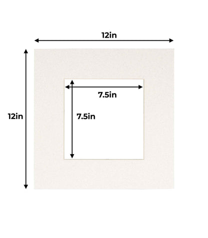 Pack of 10 Oyster Shell White Precut Acid-Free Matboard Set with Clear Bags & Backings