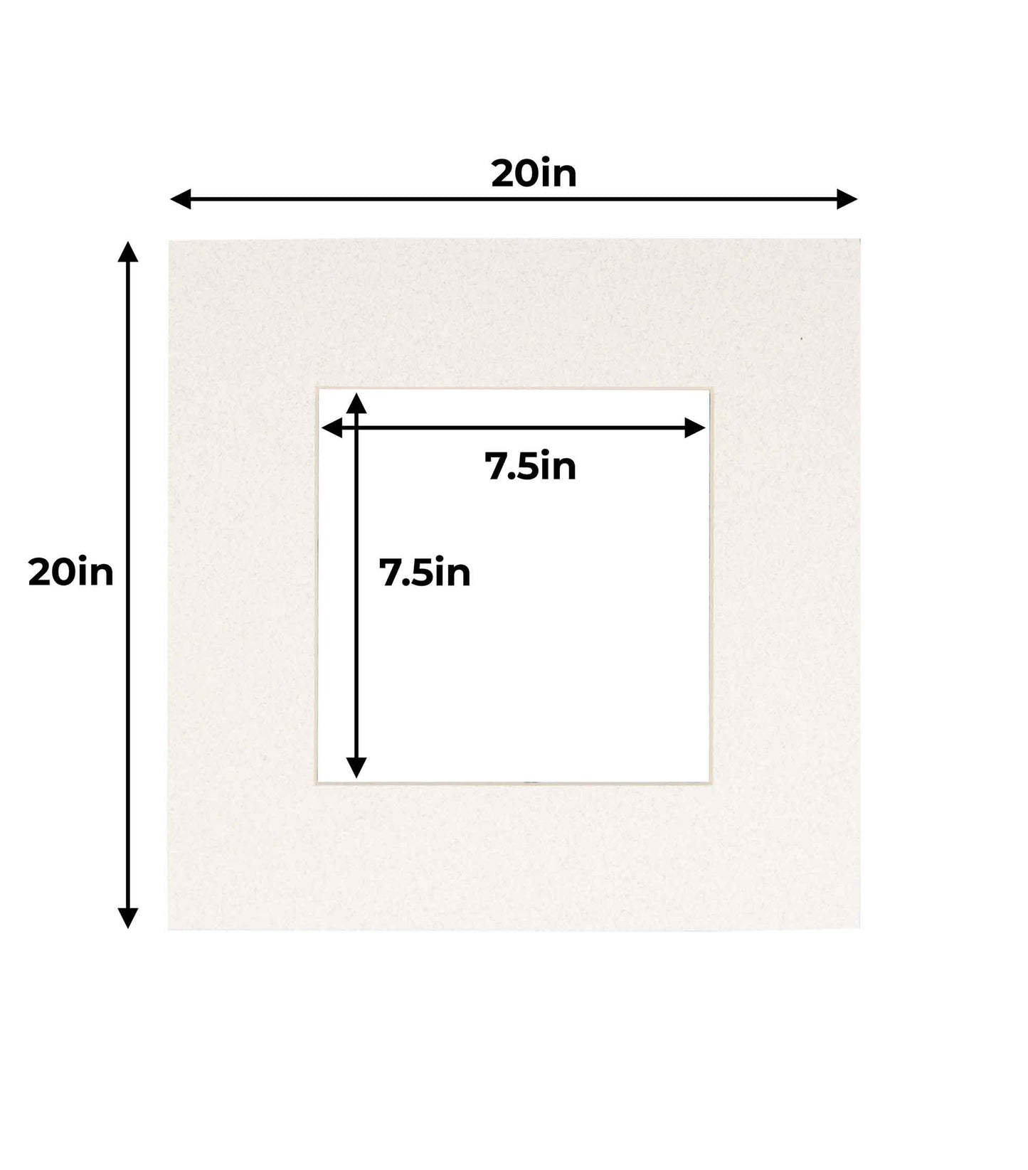 Pack of 10 Oyster Shell White Precut Acid-Free Matboards
