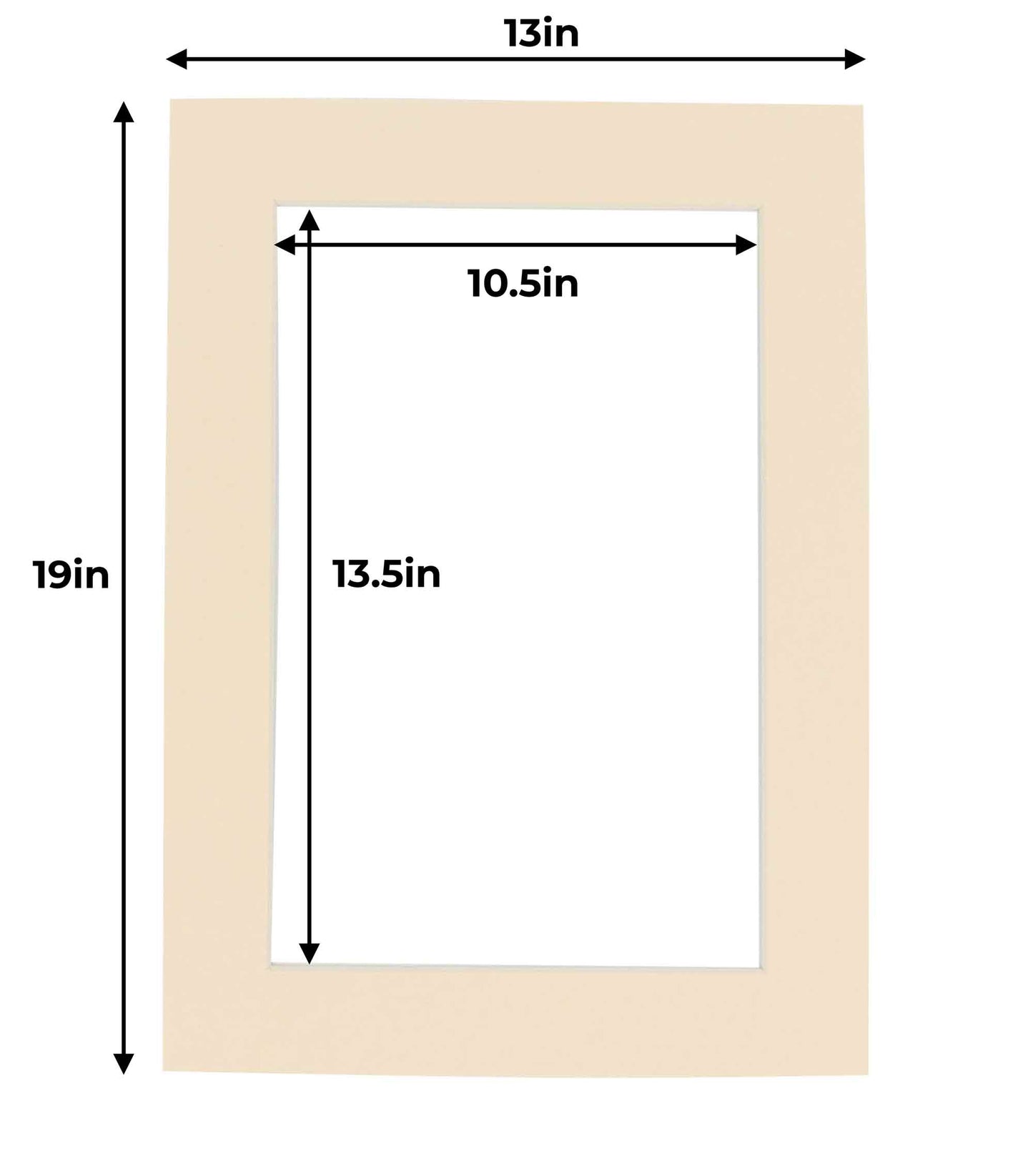 Pack of 25 Cream Precut Acid-Free Matboards