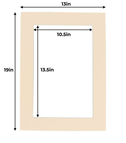 Pack of 25 Cream Precut Acid-Free Matboards