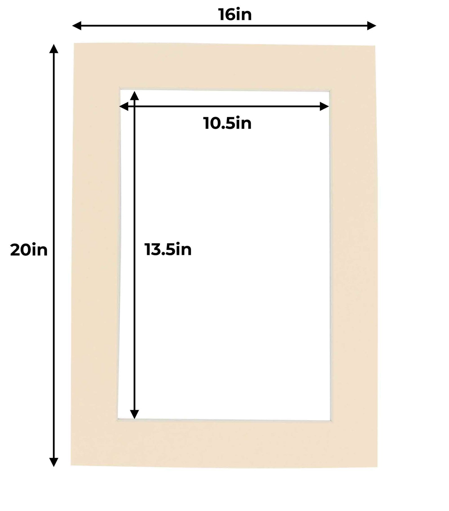 Cream Precut Acid-Free Matboard Set with Clear Bag & Backing
