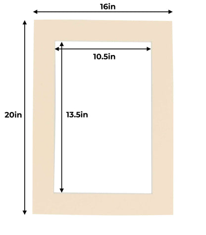 Cream Precut Acid-Free Matboard Set with Clear Bag & Backing