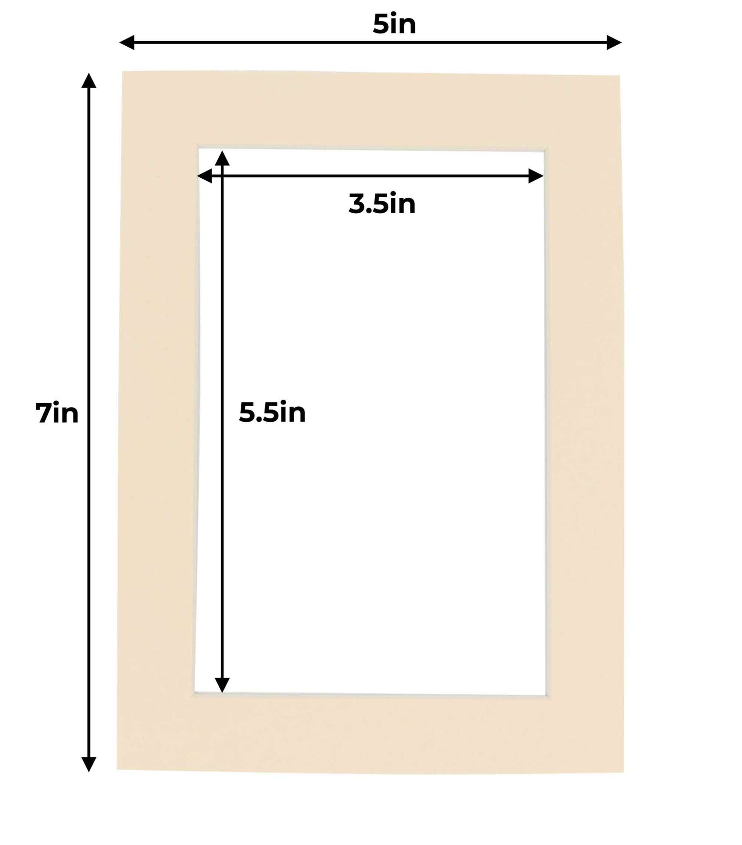 Pack of 25 Cream Precut Acid-Free Matboards