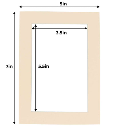 Pack of 25 Cream Precut Acid-Free Matboards