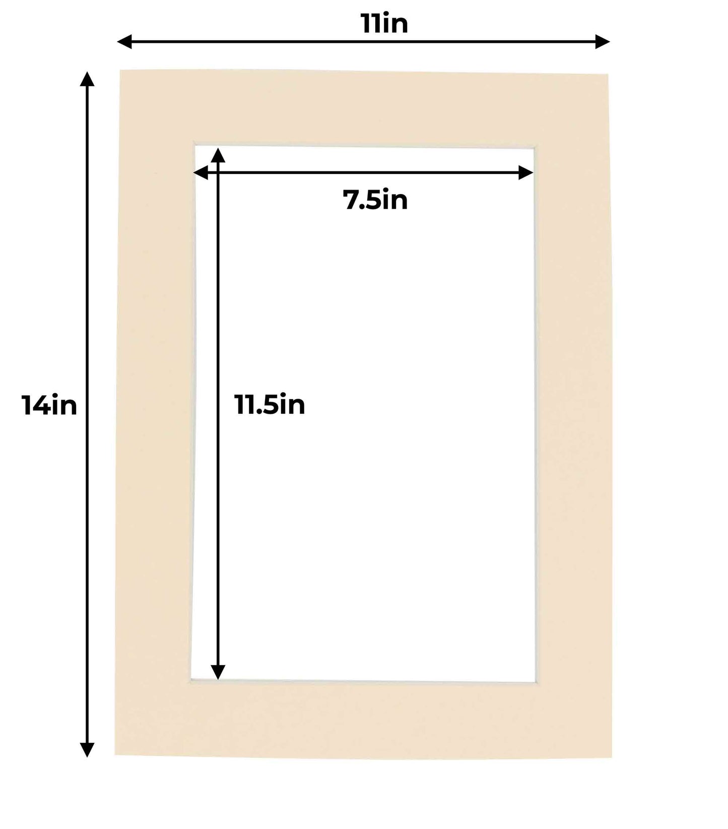 Cream Precut Acid-Free Matboard Set with Clear Bag & Backing
