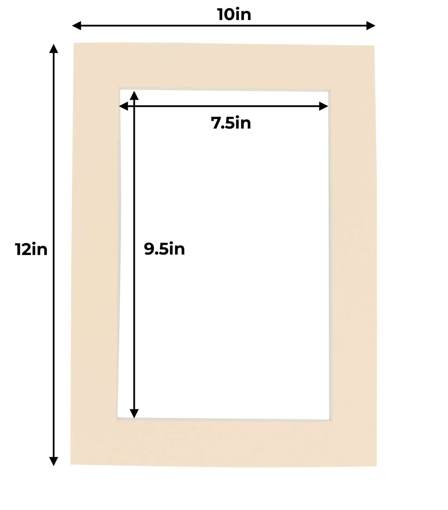 Cream Precut Acid-Free Matboard Set with Clear Bag & Backing