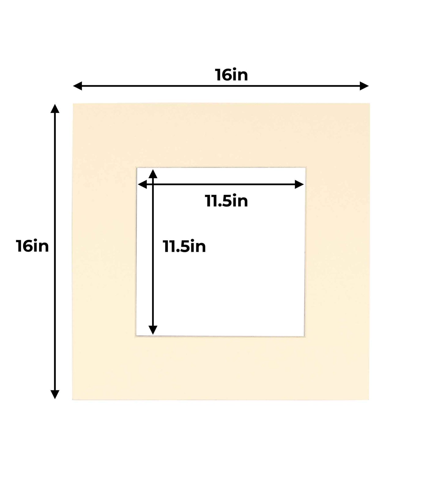 Pack of 25 Cream Precut Acid-Free Matboards