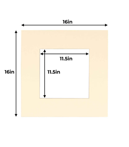 Pack of 25 Cream Precut Acid-Free Matboards