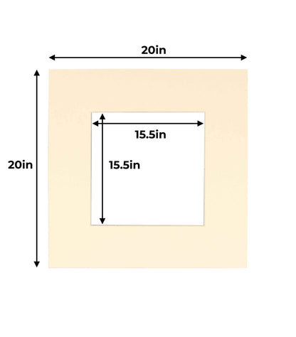 Cream Precut Acid-Free Matboard Set with Clear Bag & Backing