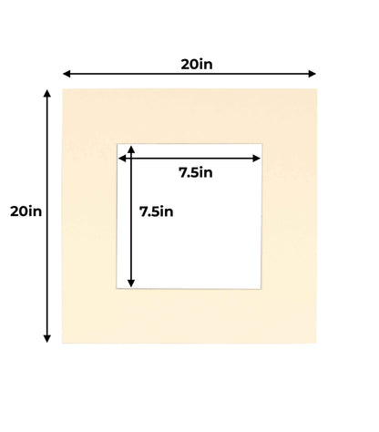 Pack of 10 Cream Precut Acid-Free Matboards