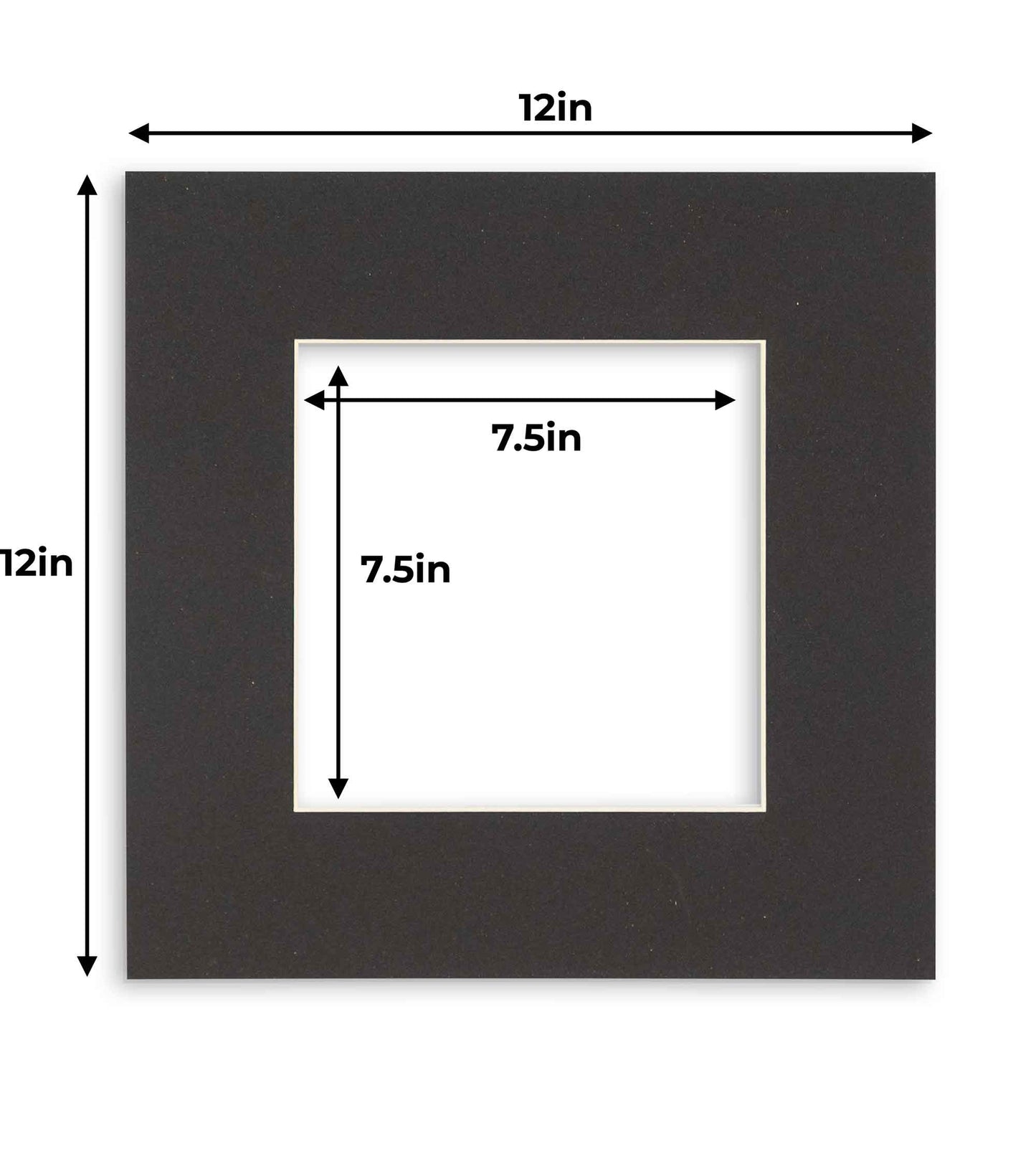Pack of 10 Black Precut Acid-Free Matboards
