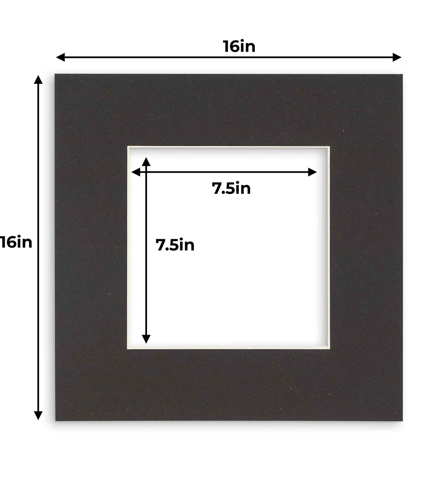 Pack of 25 Black Precut Acid-Free Matboards