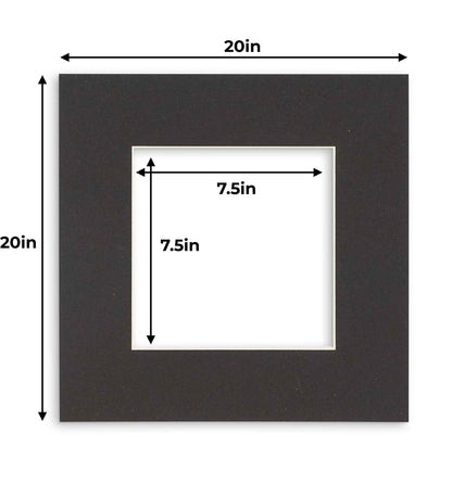 Pack of 25 Black Precut Acid-Free Matboards