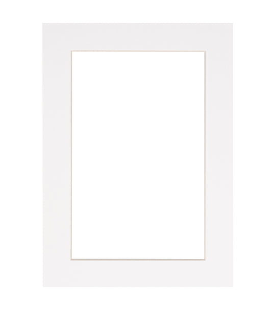 White Precut Acid-Free Matboard Set with Clear Bag & Backing