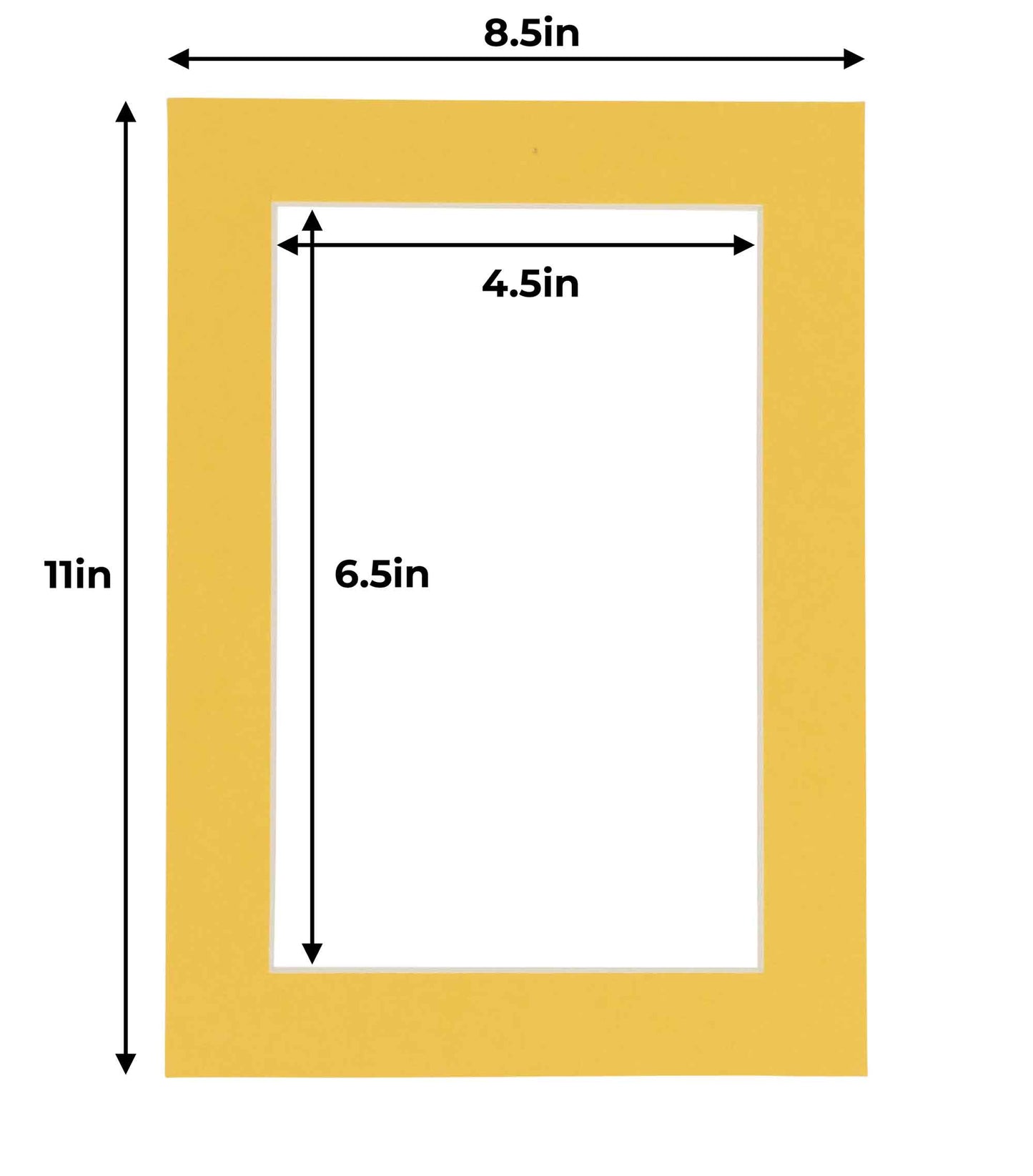 Chamois Yellow Precut Acid-Free Matboard Set with Clear Bag & Backing