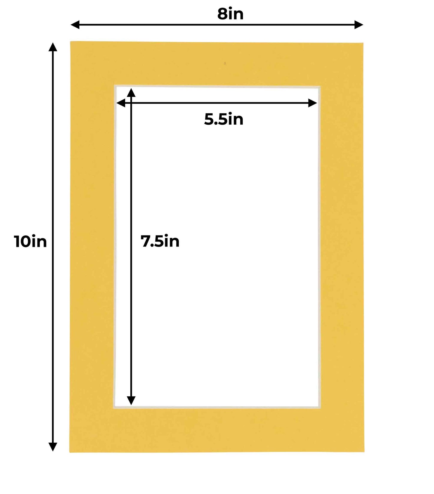 Chamois Yellow Precut Acid-Free Matboard Set with Clear Bag & Backing