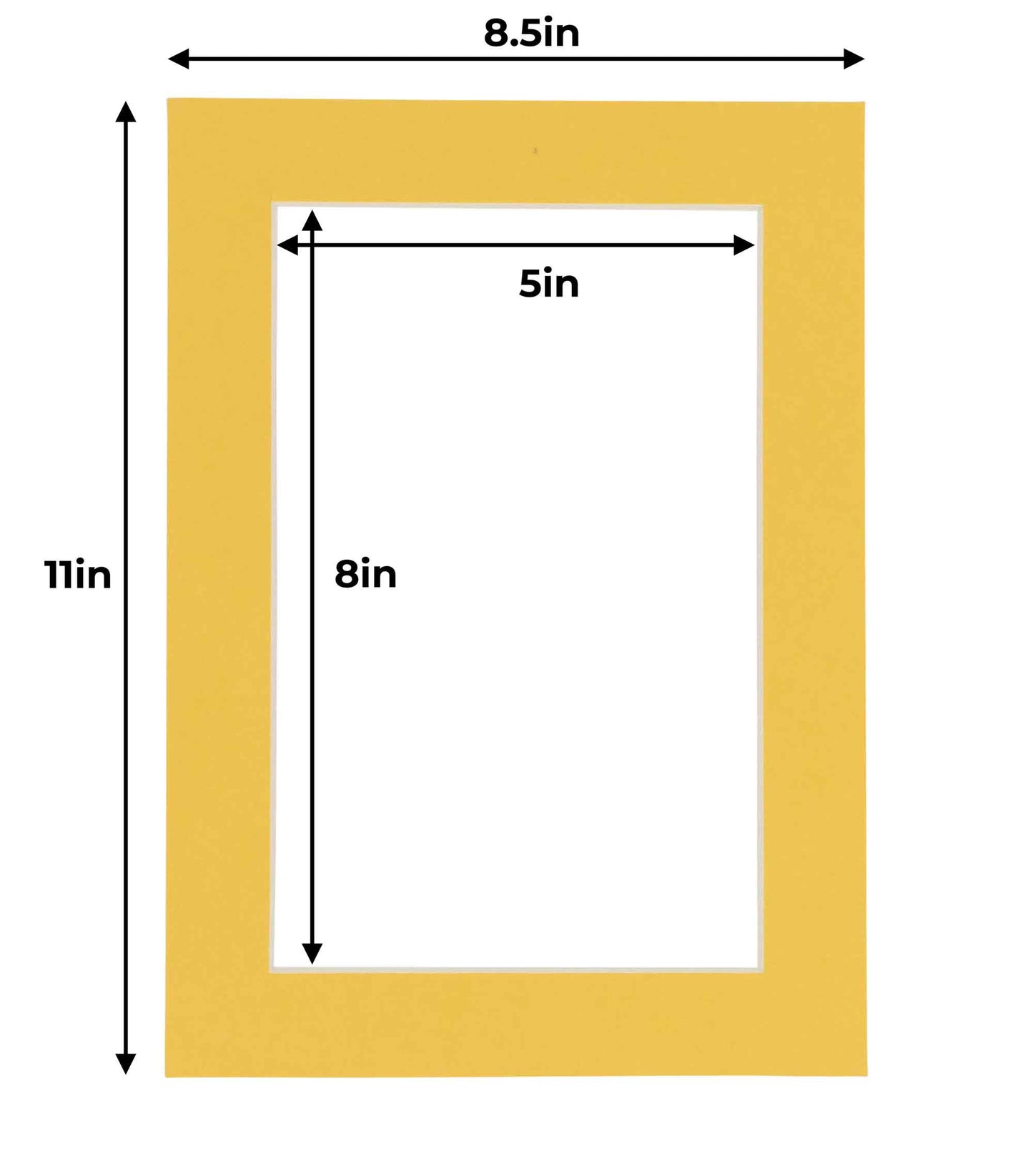 Pack of 10 Chamois Yellow Precut Acid-Free Matboards