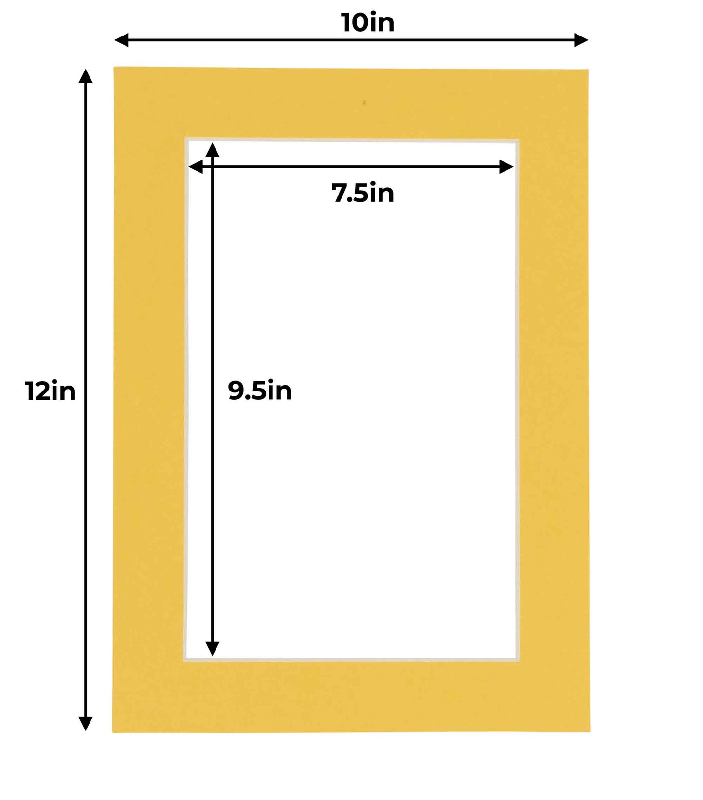 Chamois Yellow Precut Acid-Free Matboard Set with Clear Bag & Backing