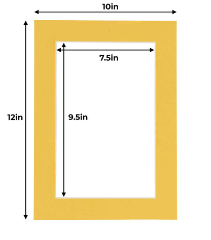 Chamois Yellow Precut Acid-Free Matboard Set with Clear Bag & Backing