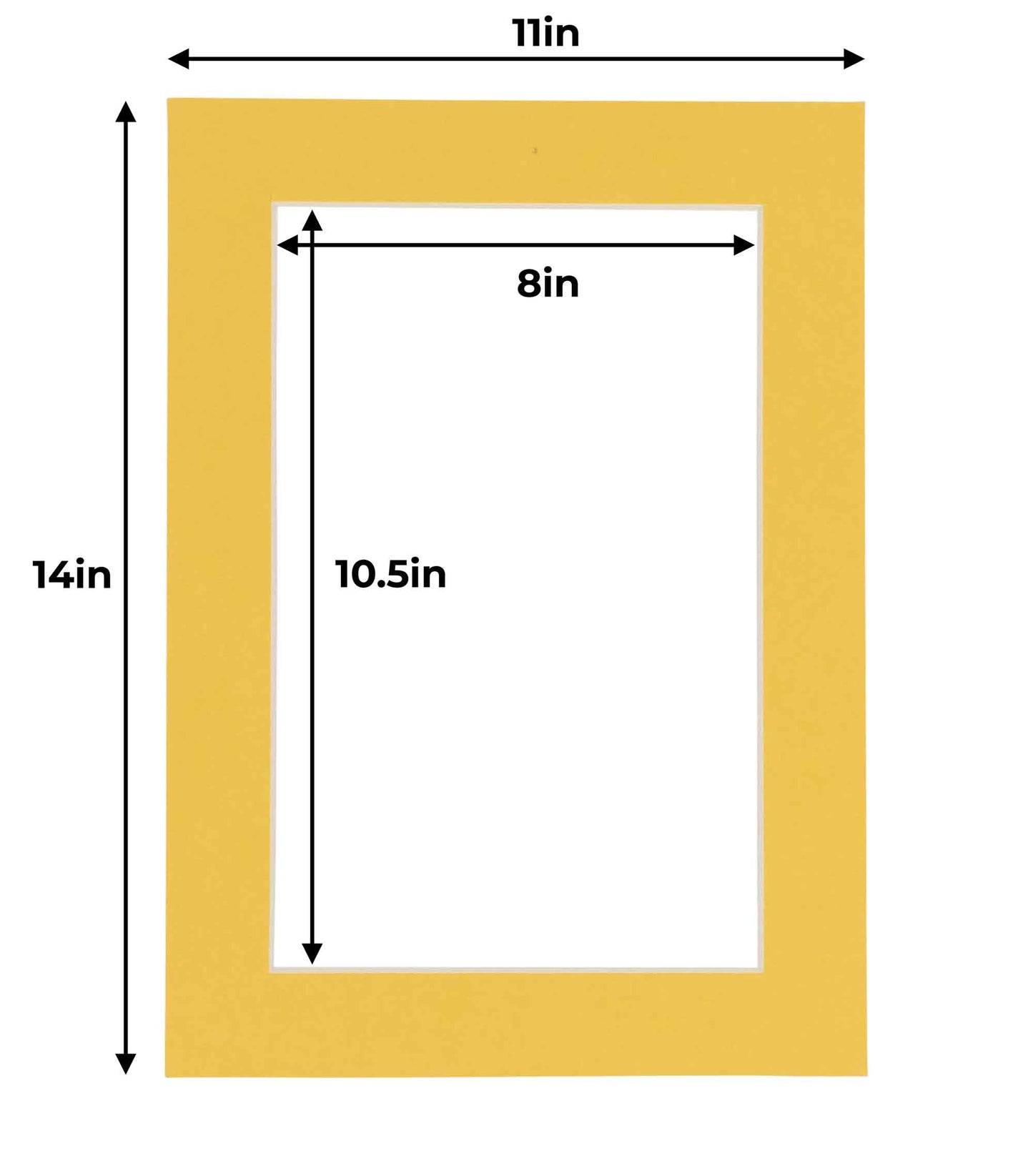 Chamois Yellow Precut Acid-Free Matboard Set with Clear Bag & Backing