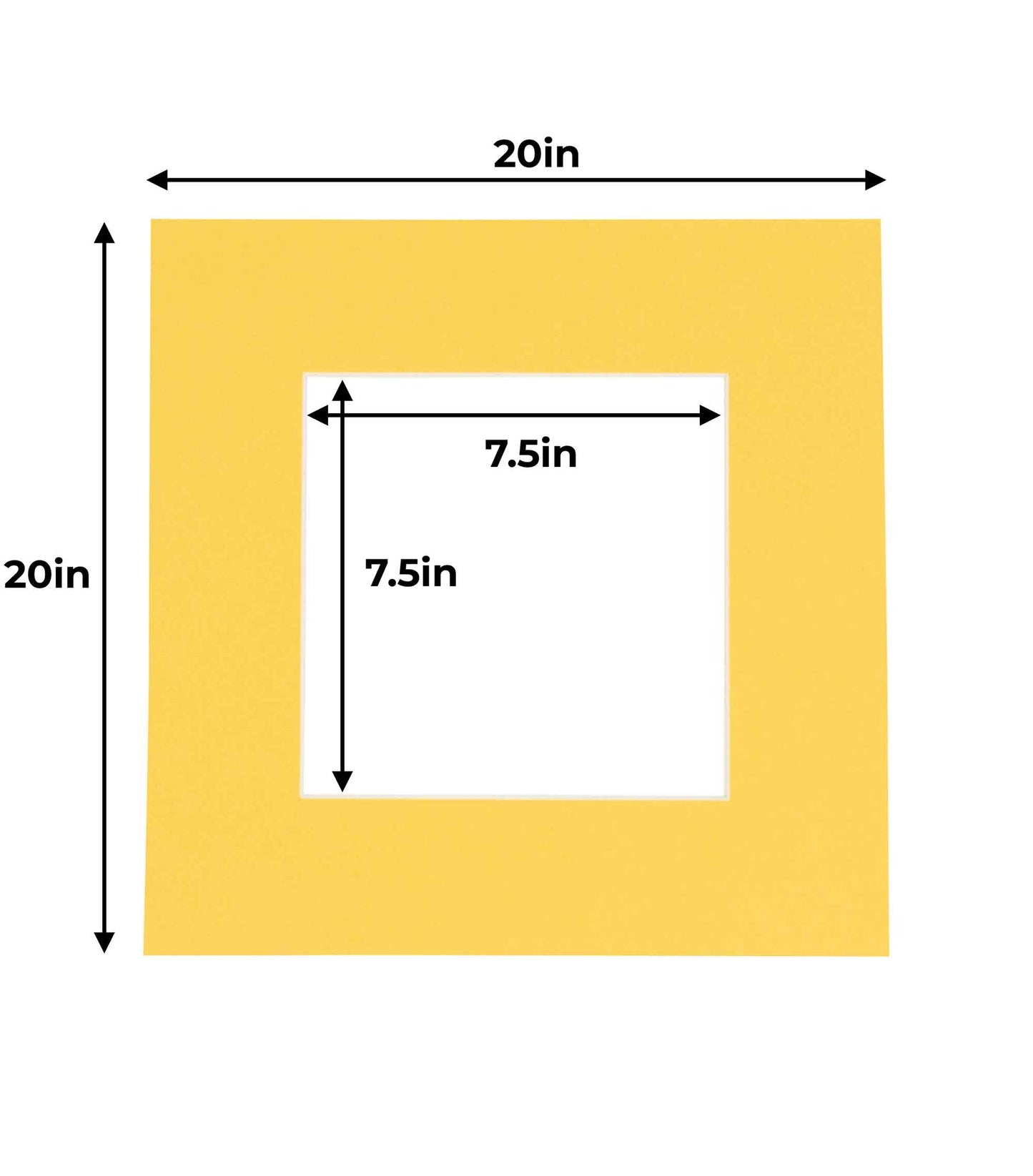 Chamois Yellow Precut Acid-Free Matboard Set with Clear Bag & Backing