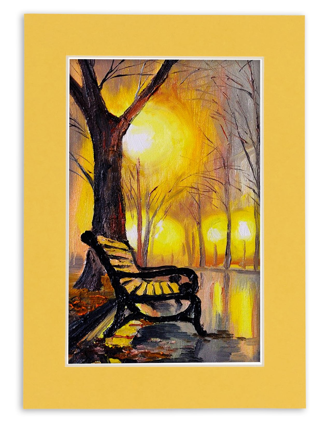 Pack of 10 Chamois Yellow Precut Acid-Free Matboards