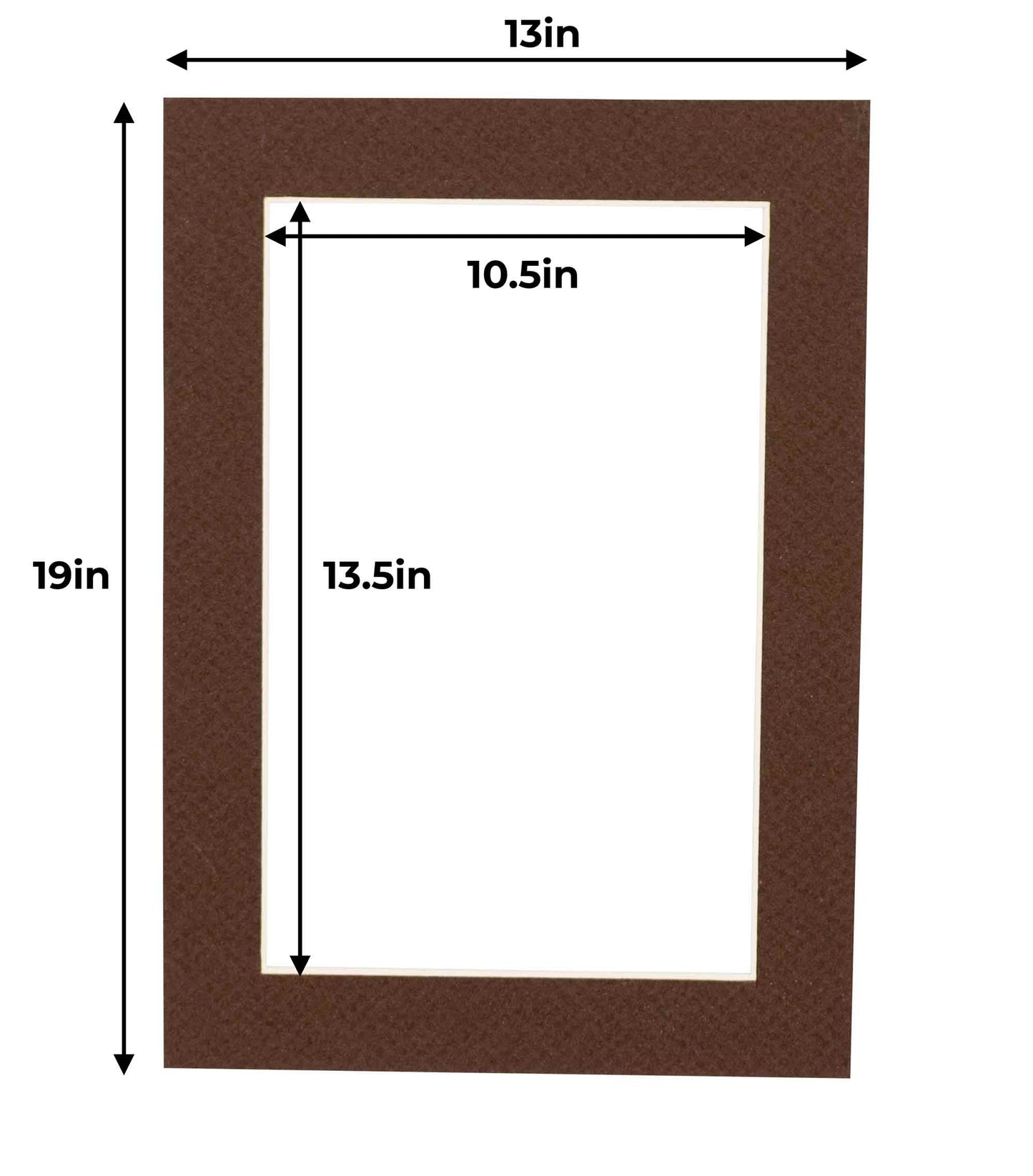 Pack of 10 Chocolate Brown Precut Acid-Free Matboards