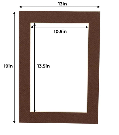 Pack of 10 Chocolate Brown Precut Acid-Free Matboards