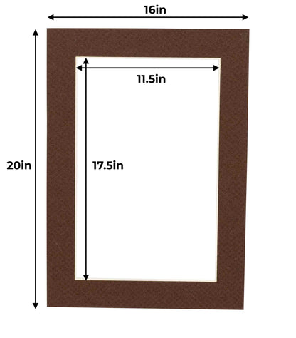 Pack of 10 Chocolate Brown Precut Acid-Free Matboards