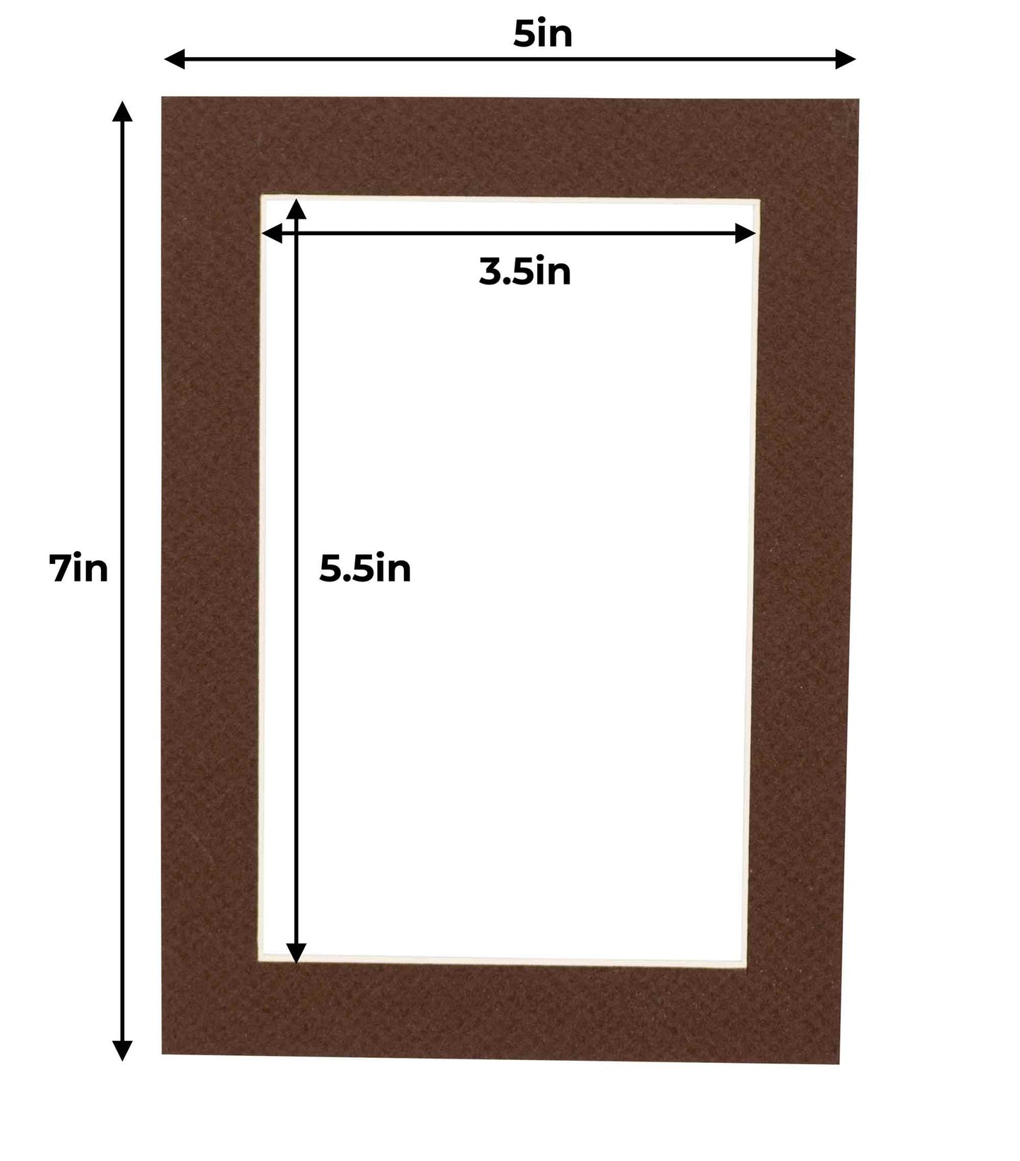 Pack of 10 Chocolate Brown Precut Acid-Free Matboards