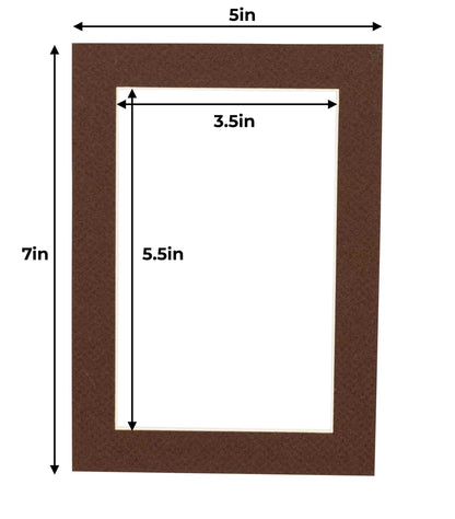 Pack of 10 Chocolate Brown Precut Acid-Free Matboards