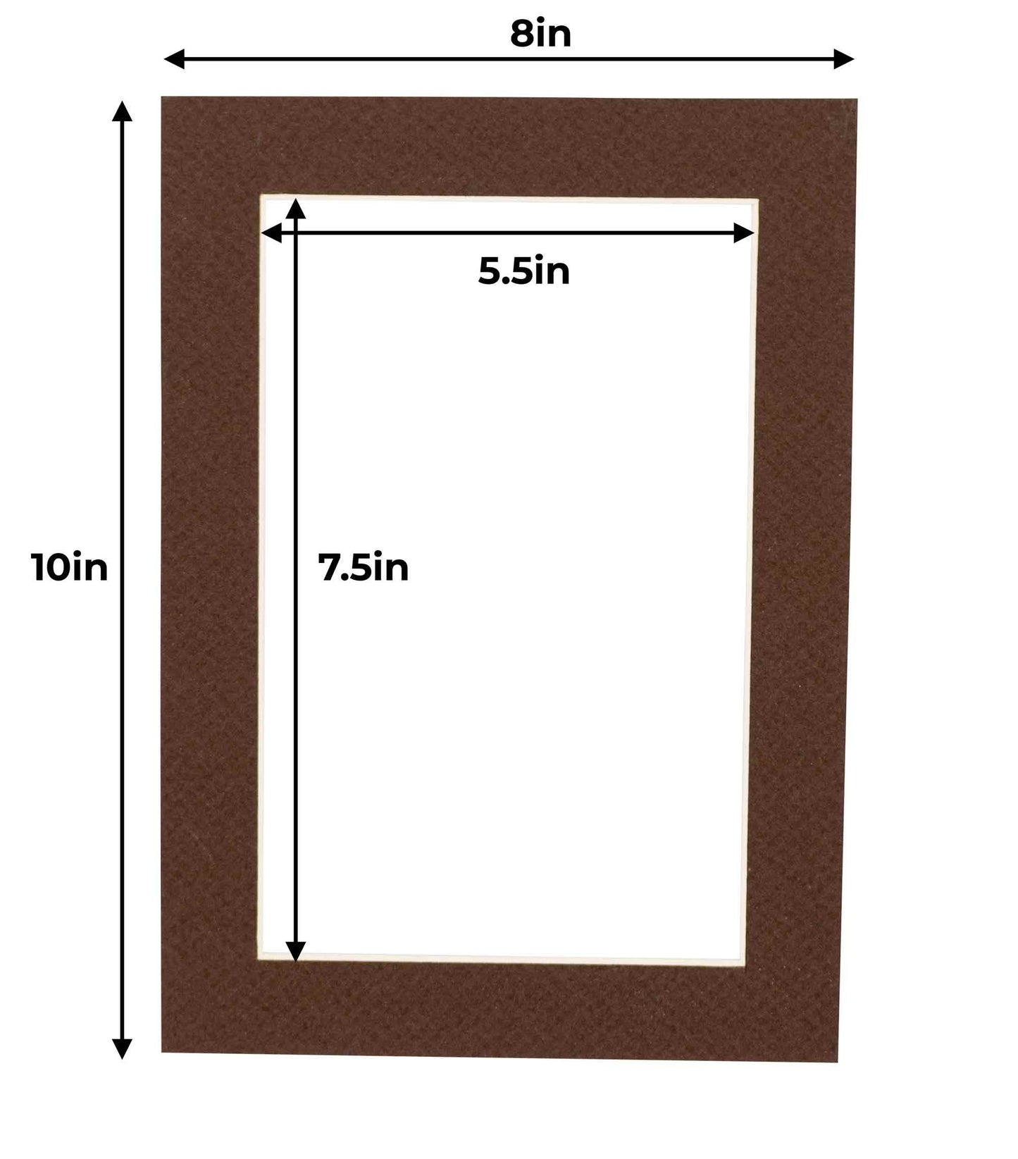 Pack of 10 Chocolate Brown Precut Acid-Free Matboards
