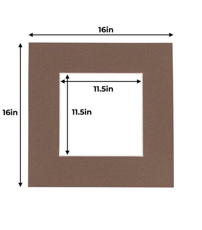 Pack of 10 Chocolate Brown Precut Acid-Free Matboards