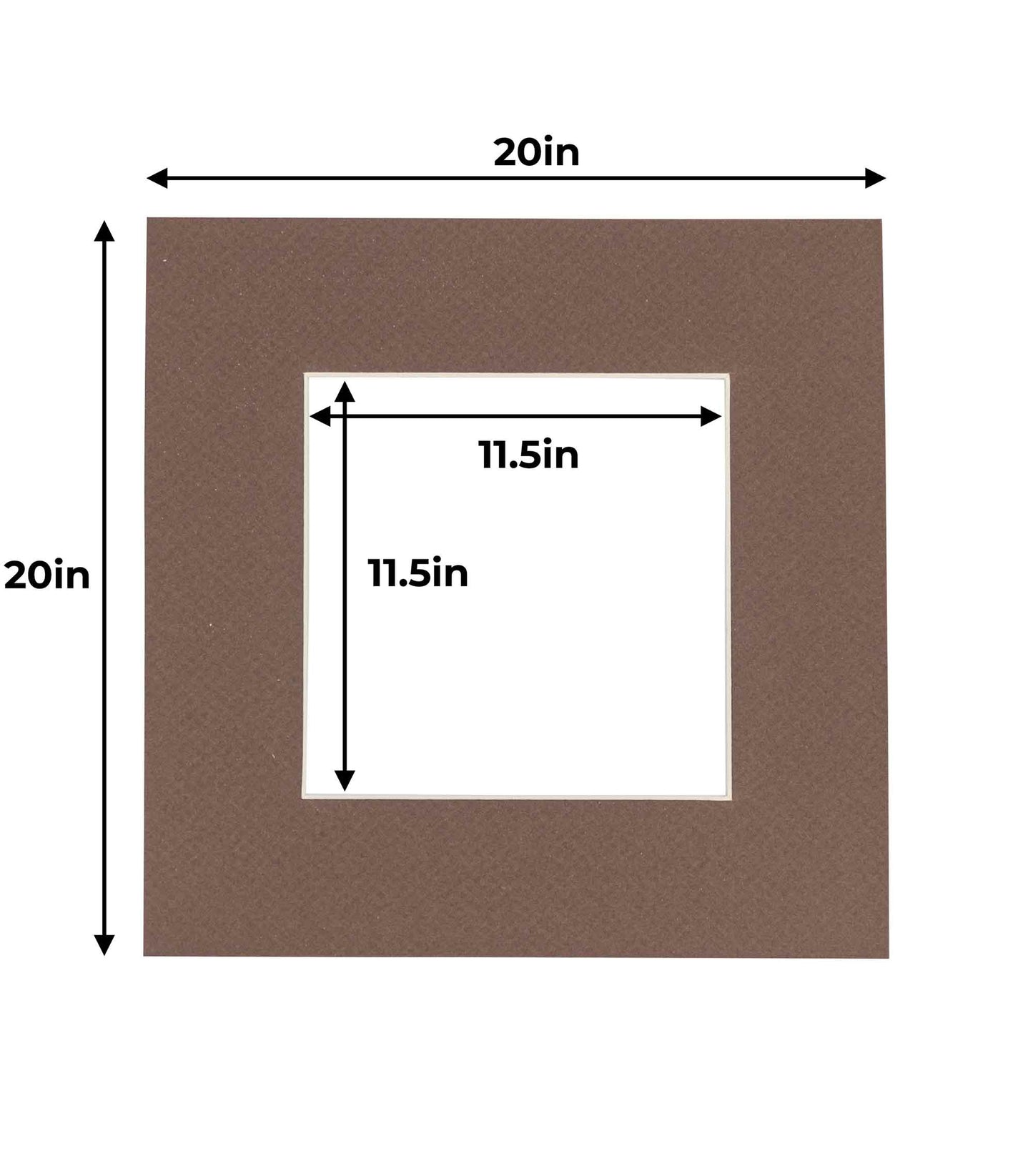Pack of 10 Chocolate Brown Precut Acid-Free Matboards