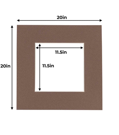 Pack of 10 Chocolate Brown Precut Acid-Free Matboards