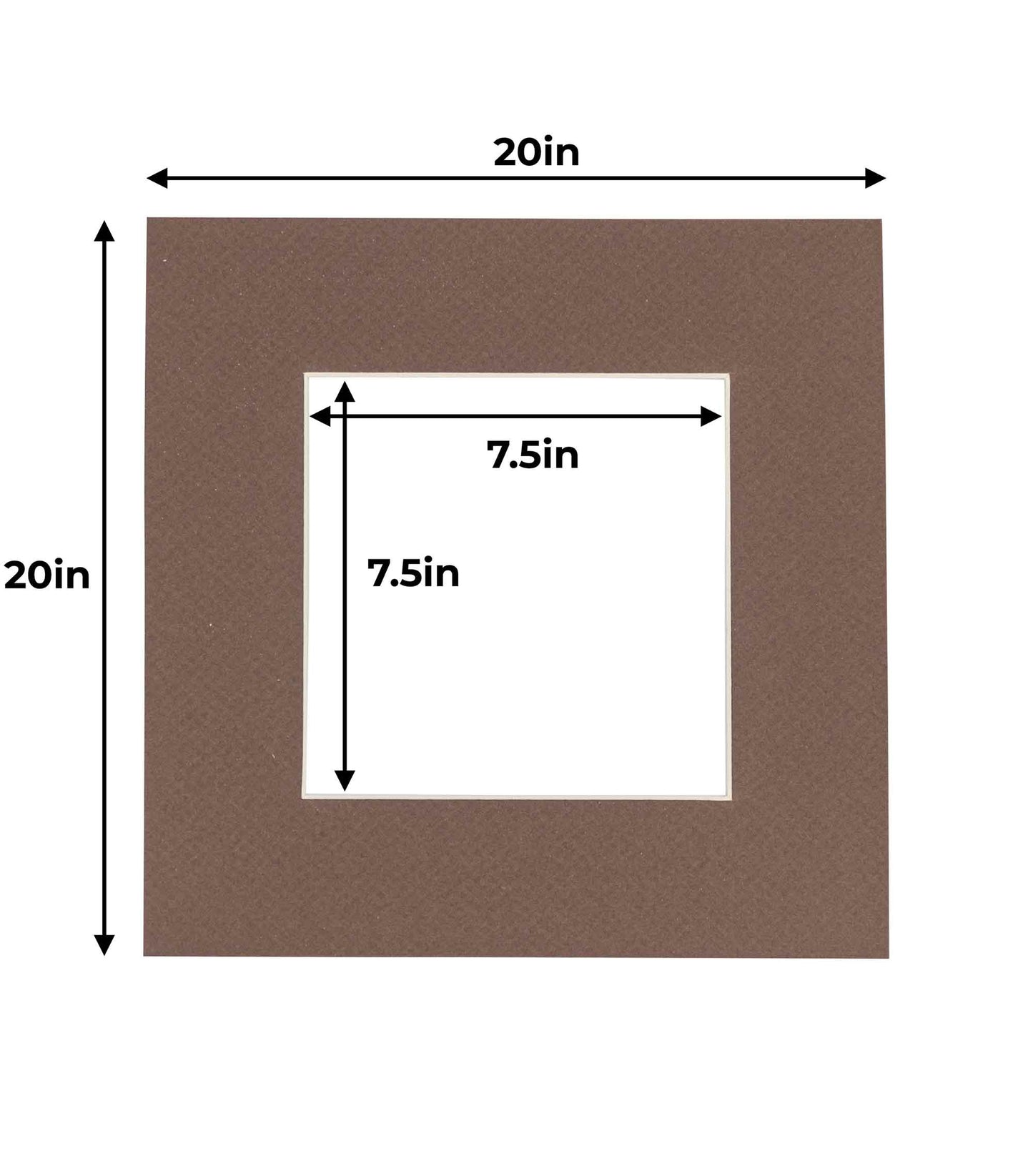 Pack of 10 Chocolate Brown Precut Acid-Free Matboards