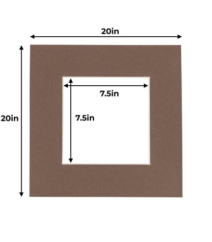 Pack of 10 Chocolate Brown Precut Acid-Free Matboards