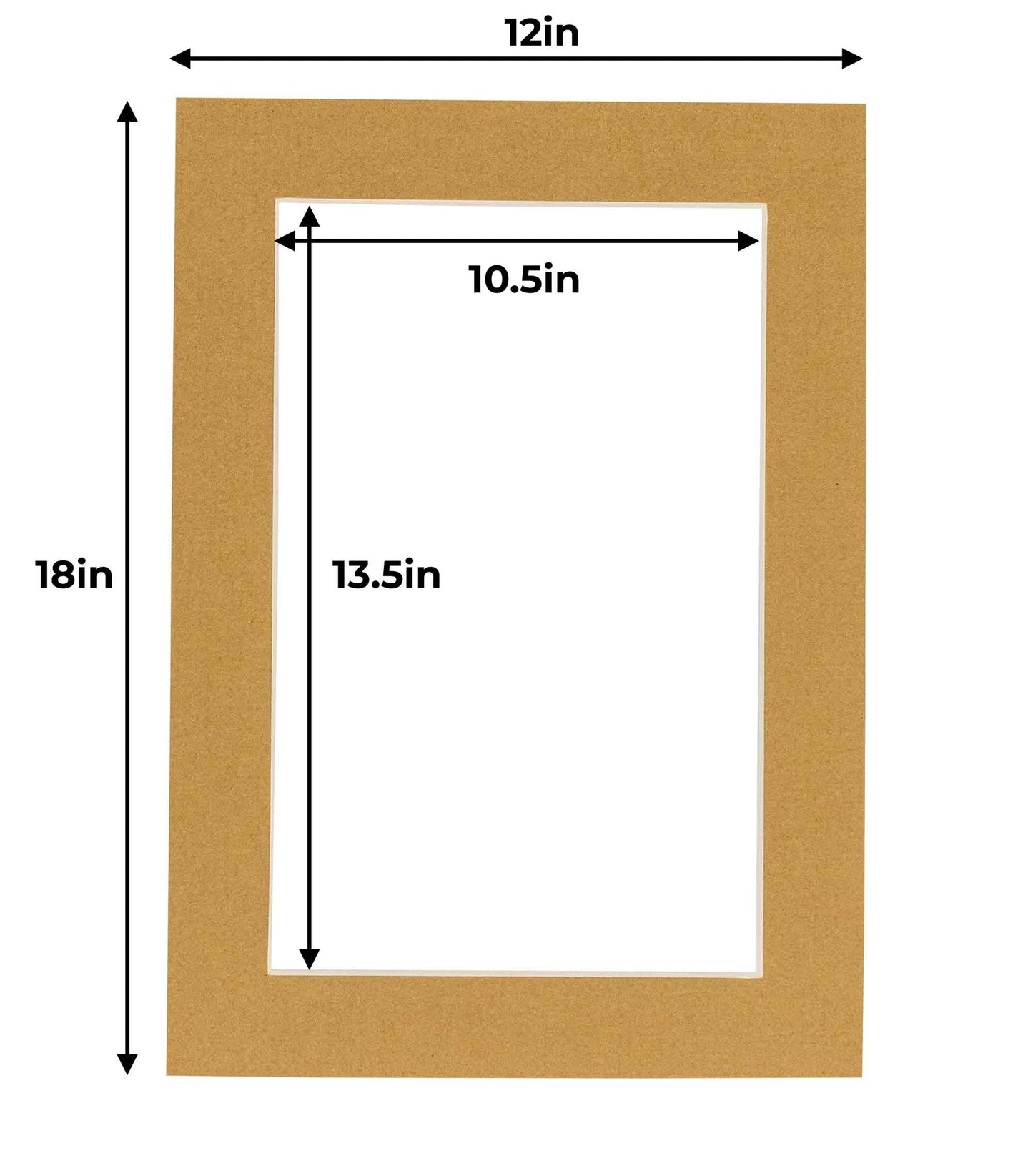 Pack of 10 Rattan Beige Precut Acid-Free Matboards