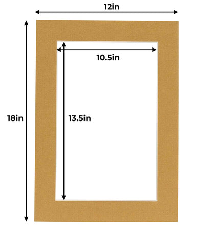 Pack of 10 Rattan Beige Precut Acid-Free Matboards